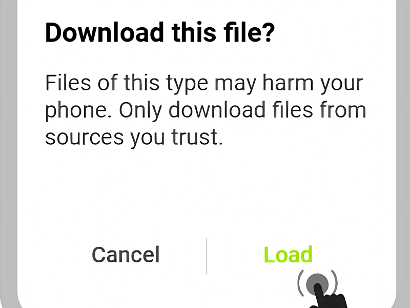 iPhone pop-up window confirming WinWinBet app download, step 3.