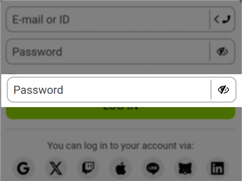 Password input field highlighted on WinWinBet login form, step 4.