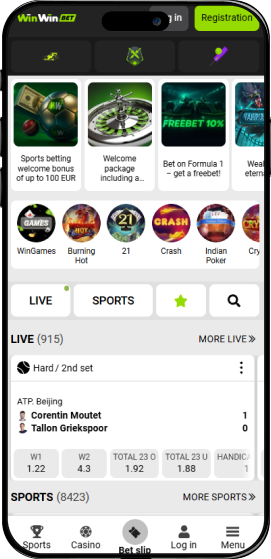 win winbet.co.za screen 1