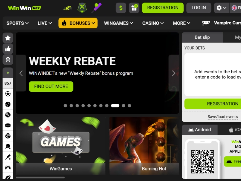 WinWin JetX mobile step showing smartphone browser with official casino URL and homepage loaded